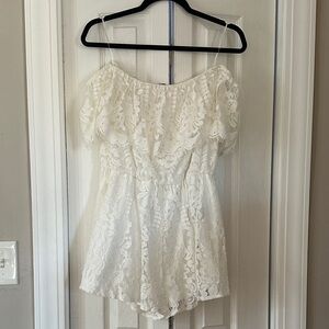 White Lace Romper